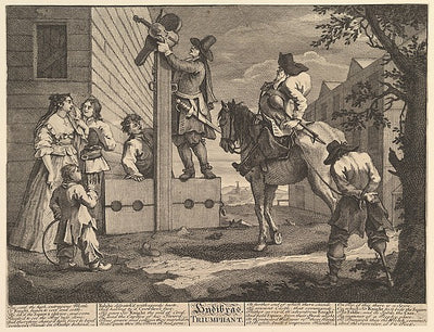 Hudibras Triumphant  February 1725–26-William Hogarth ,16x12"(A3)Poster