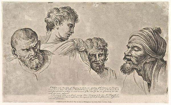Four Heads From the Raphael Cartoons at Hampton Court May 14, ,  Poster Print