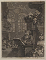 The Sleeping Congregation October 26, 1736-William Hogarth ,16x12"(A3)Poster