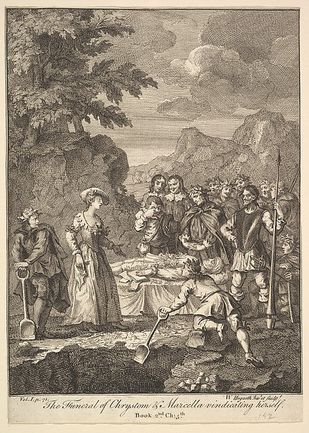 The Funeral of Chrystom & Marcella vindicating herself  1756 o,  Poster Print