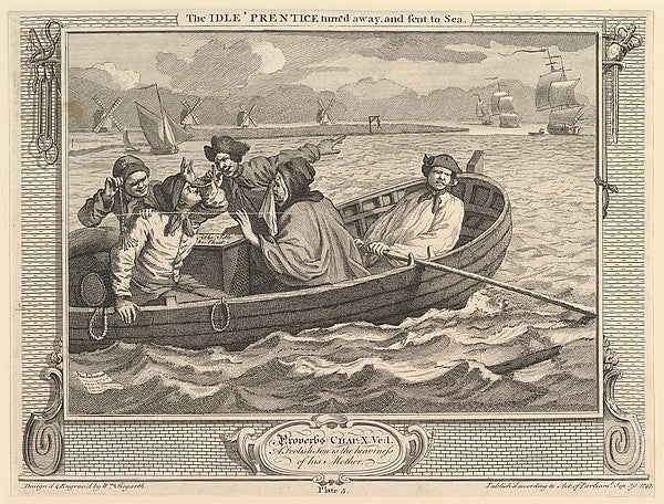 The Idle 'Prentice Turned Away and Sent to Sea: Industry and I,  Poster Print