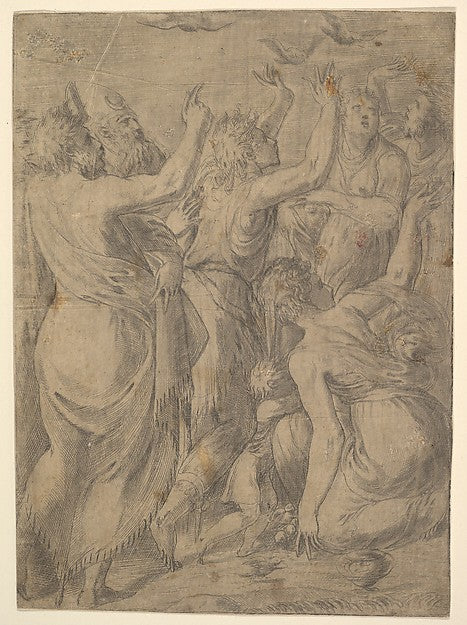 Moses showing the quails to the Israelites  c1545-Andrea Schia,  Poster Print