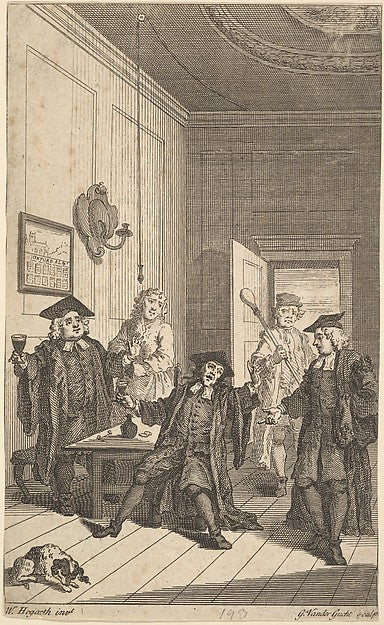 Frontispiece to "The Humours of Oxford" April 1730-After Willi,  Poster Print Wall Art