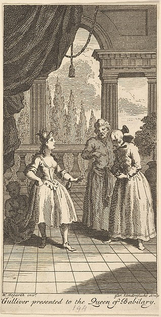 Gulliver Presented to the Queen of Babilary  Frontispiece to ",  Poster Print Wall Art