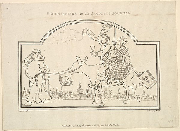 Frontispiece to "The Jacobite's Journal" November 27, 1781-Eng,  Poster Print Wall Art