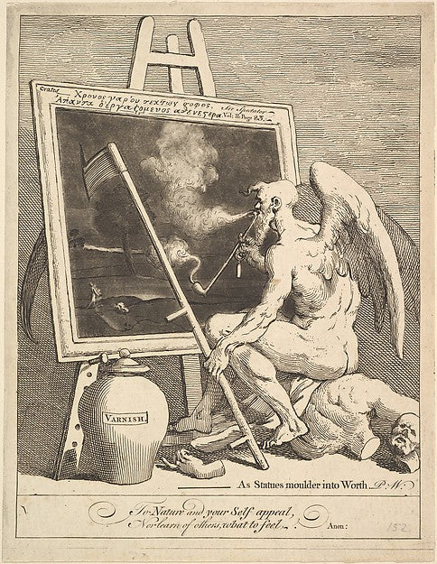 Time Smoking a Picture March 1761-William Hogarth,16x12