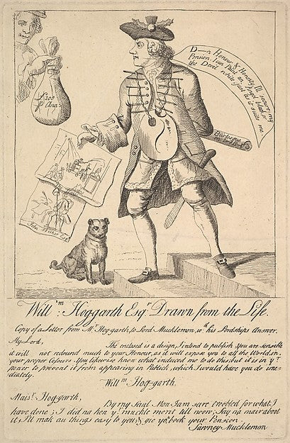 William Hog-garth Esq. Drawn from the Life 1763-Anonymous, Bri,16x12"(A3)Poster