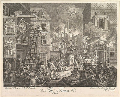 The Times  Plate 1 September 7, 1762-William Hogarth ,16x12"(A3)Poster