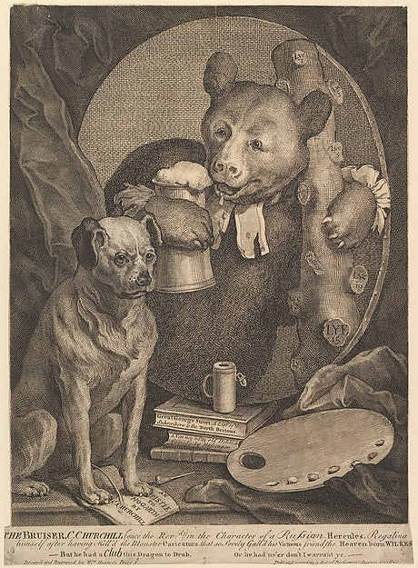 The Bruiser  August 1, 1762-William Hogarth ,16x12