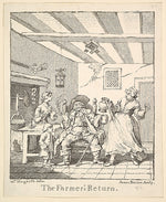 After William Hogarth:Frontispiece to "The Farmer's Return" March 1762, vintage artwork, 16x12"(A3) Poster Print