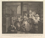 William Hogarth:A Rake's Progress Plate 5 June 25, 1735, vintage artwork, 16x12"(A3) Poster Print