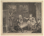 William Hogarth:A Harlot's Progress Plate 2 April 1732, vintage artwork, 16x12"(A3) Poster Print