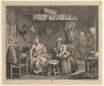 William Hogarth:A Harlot's Progress Plate 3 April 1732, vintage artwork, 16x12"(A3) Poster Print