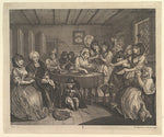 William Hogarth:A Harlot's Progress Plate 6 April 1732, vintage artwork, 16x12"(A3) Poster Print