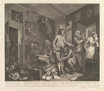 William Hogarth:A Rake's Progress Plate 1 June 25, 1735, vintage artwork, 16x12"(A3) Poster Print