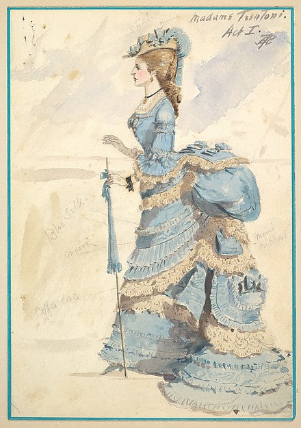 Percy Anderson :Costume Design for 'Madame Trentoni'  Act I-16x12"(A3) Poster