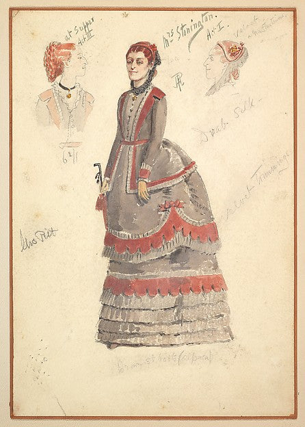 Percy Anderson :Costume Designs for 'Mrs. Stonington' for Ac-16x12"(A3) Poster