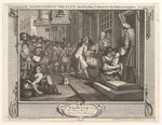 William Hogarth:The Industrious 'Prentice Out of his Time and Married to his Master's Daughter September 30, 1747, vintage artwork, 16x12"(A3) Poster Print