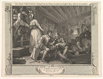 William Hogarth:The Idle 'Prentice Betrayed by his Whore and Taken in a Night Cellar with his Accomplice September 30, 1747, vintage artwork, 16x12"(A3) Poster Print