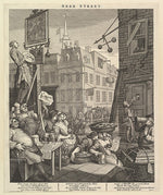 William Hogarth:Beer Street February 4, 1751, vintage artwork, 16x12"(A3) Poster Print