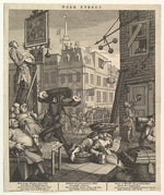 William Hogarth:Beer Street February 1, 1751, vintage artwork, 16x12"(A3) Poster Print