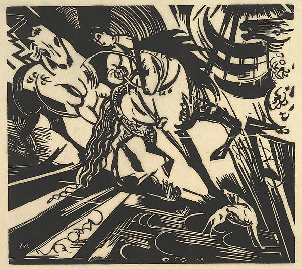 The Riding School 1913-Franz Marc,  Poster Print Wall Art