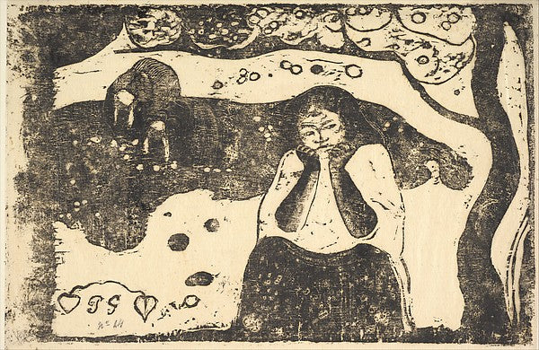 Human Misery 1898–99-Paul Gauguin,16x12"(A3) Poster
