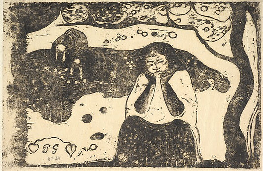 Human Misery 1898–99-Paul Gauguin,16x12"(A3) Poster