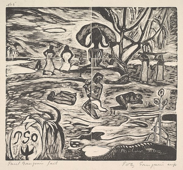 The Day of God 1894–95-Paul Gauguin,16x12"(A3) Poster