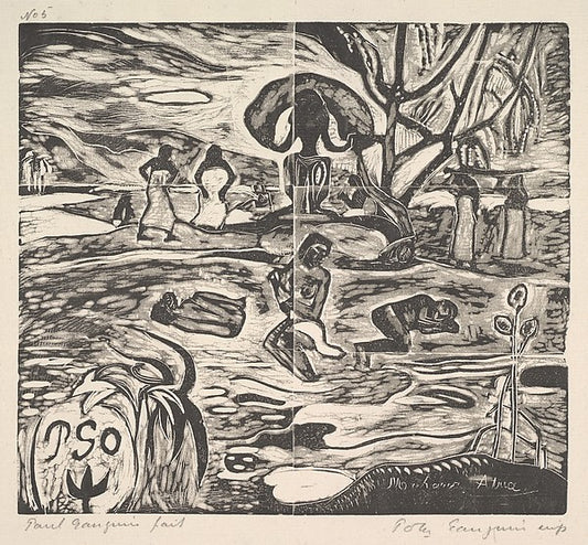 The Day of God 1894–95-Paul Gauguin,16x12"(A3) Poster