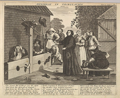 After William Hogarth:Hudibras in Tribulation 1725–30 -16x12"(A3) Poster