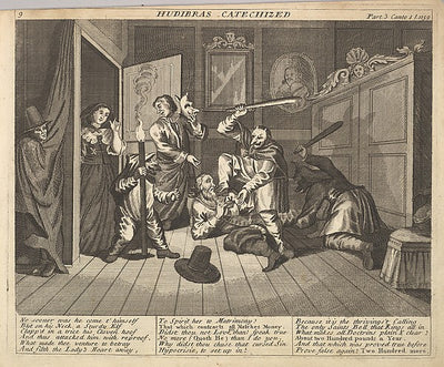 After William Hogarth:Hudibras Catechized 1725–30 -16x12"(A3) Poster