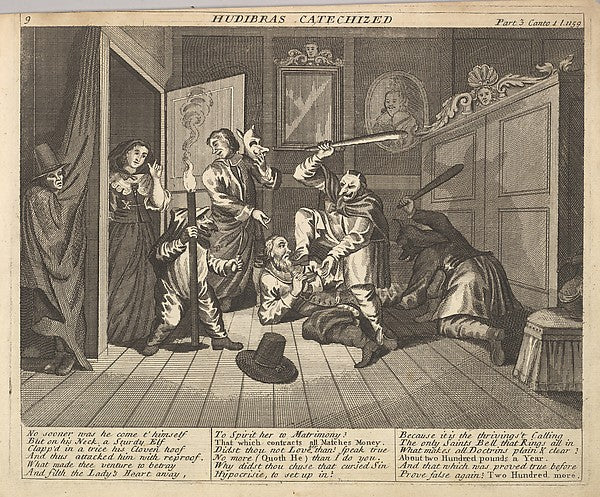 After William Hogarth:Hudibras Catechized 1725–30 -16x12