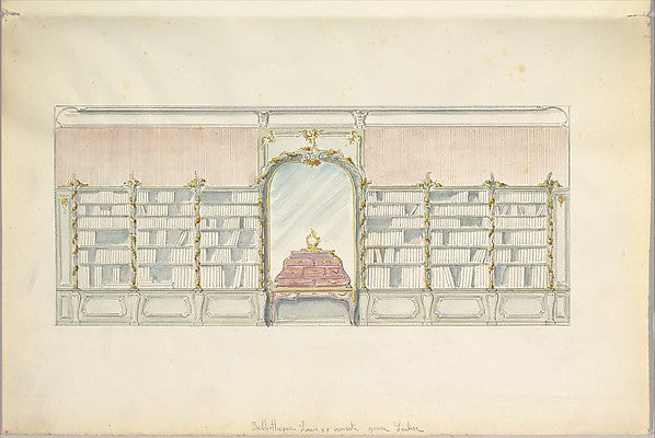 Mewès and Davis :Design for the Wall of a Library in a late -16x12"(A3) Poster