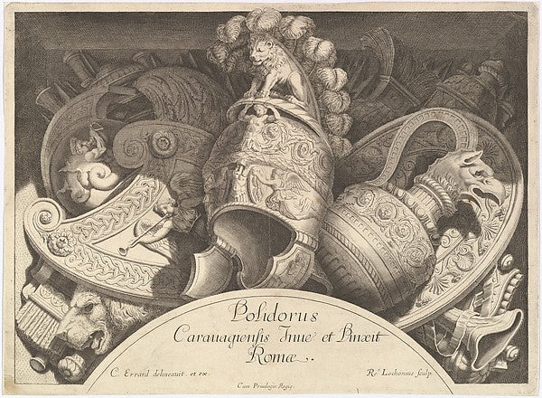 Polidoro da Caravaggio ,René Lochon:Divers Trophées 1651-16x12"(A3) Poster