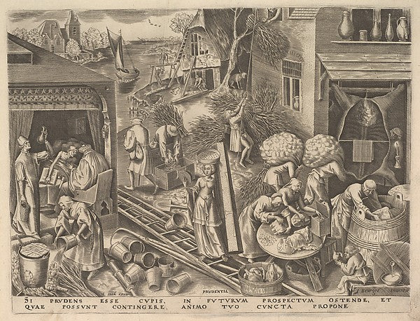 Philips Galle , After Pieter Bruegel the Elder ca. 1525–1569-16x12"(A3) Poster