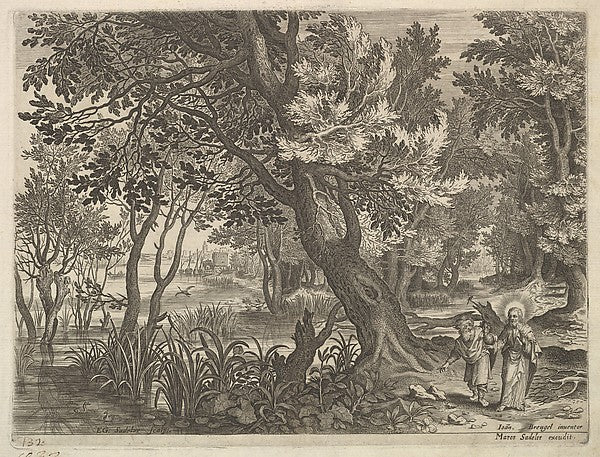 Aegidius Sadeler II , After Jan Brueghel the Elder:River Vie-16x12"(A3) Poster