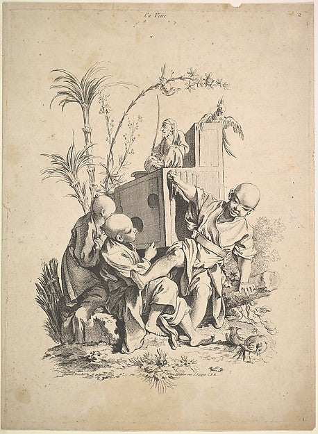 Chez Huquier ,After François Boucher:Vision 18th century-16x12"(A3) Poster