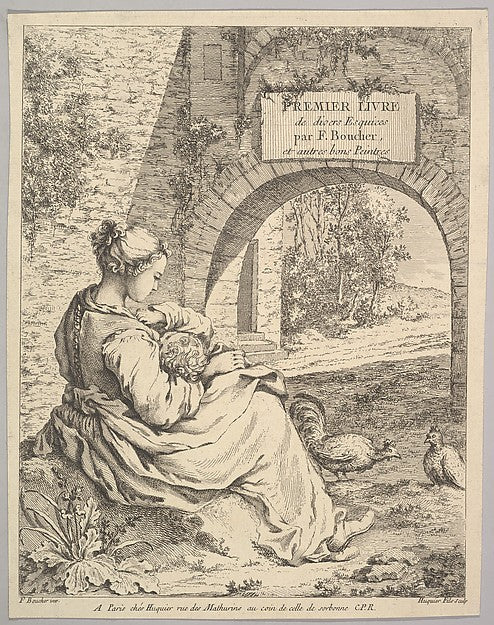 Frontispiece mid to late 18th cent-Jacques Gabriel Huquier, Af,  Poster Print Wall Art