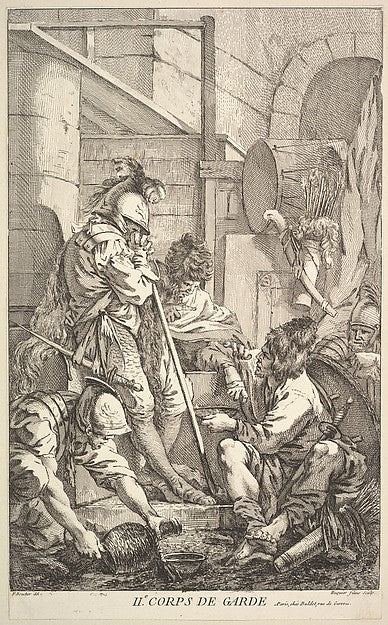 Second Guard-Room mid to late 18th cent-Jacques Gabriel Huquie,  Poster Print Wall Art