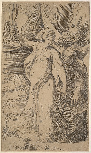 Judith 16th cent-Anonymous, Italian, 16th cent, After Parmigia, Poster Print