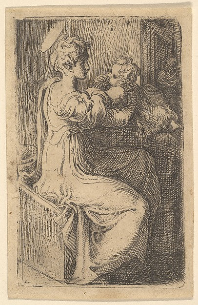Madonna and Child 16th cent-Parmigianino  , Poster Print