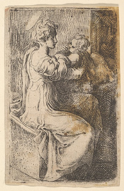 Virgin and Child early 16th cent-Parmigianino  , Poster Print