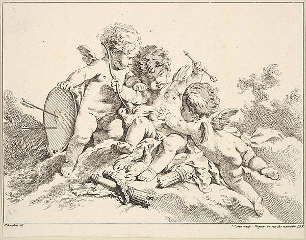 Air-Louis Félix de La Rue, After François Boucher ,  Poster Print Wall Art
