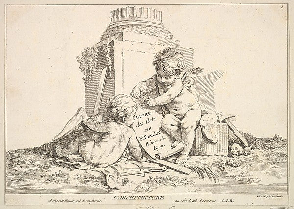 Architecture-Louis Félix de La Rue, After François Boucher ,  Poster Print Wall Art
