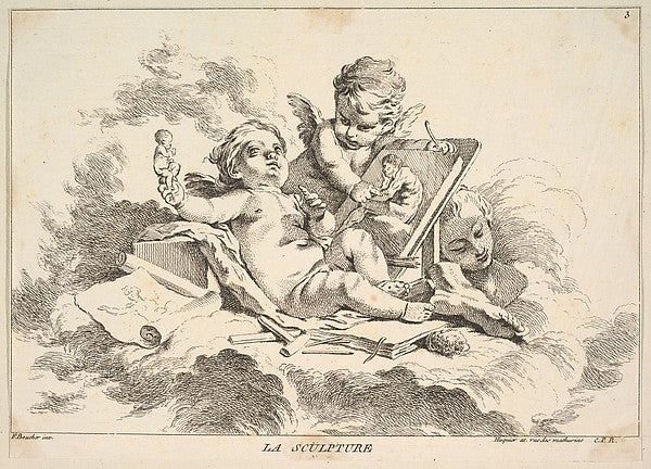 Sculpture-Louis Félix de La Rue, After François Boucher ,  Poster Print Wall Art