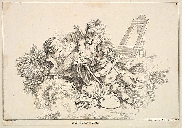Painting-Louis Félix de La Rue, After François Boucher ,  Poster Print Wall Art