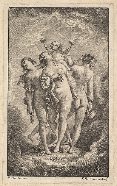 The triumph of the Graces-Jean-Baptiste-Blaise Simonet, After ,16x12"(A3)Poster