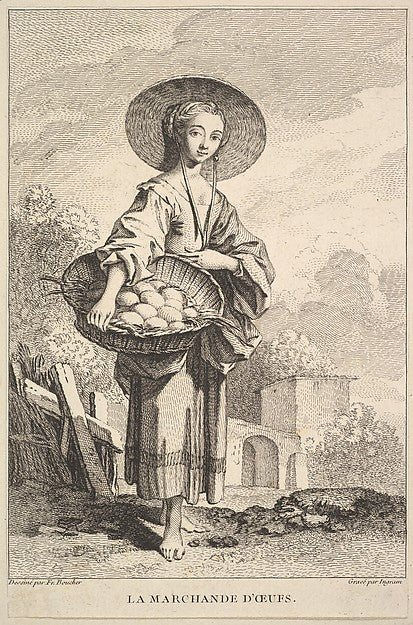 The Egg Merchant 1741–63-John Ingram, After François Boucher ,  Poster Print Wall Art