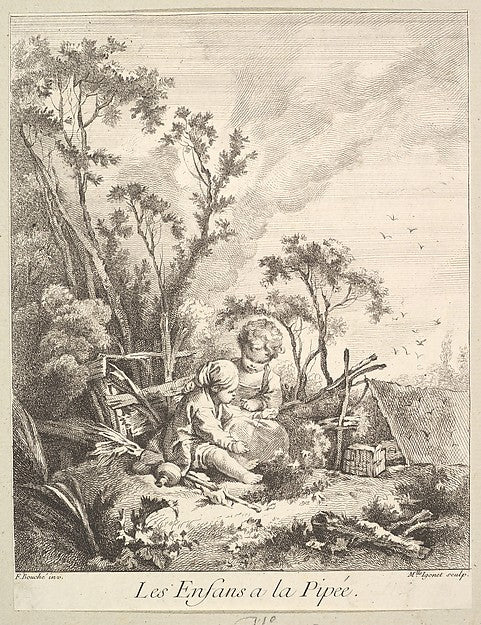 Children Catching Birds-Marie Madeleine Igonet, After François,  Poster Print Wall Art